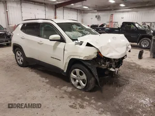 2018 Jeep Compass Latitude with VIN 3C4NJDBB4JT230993, listed as a IAAI auction lot 41738853 with Not Provided miles. Bid and sale history available at carsss.com. Image 1.