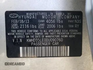 2013 Hyundai Elantra GT with VIN KMHD35LE0DU090760, listed as a Copart auction lot 72774434 with 119,962 mi miles and Salvage Title. Bid and sale history available at carsss.com. Image 15.