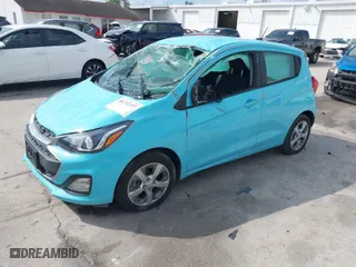 2021 Chevrolet Spark LS with VIN KL8CB6SA1MC227324, listed as a IAAI auction lot 41732107 with 44,739 mi miles. Bid and sale history available at carsss.com. Image 2.