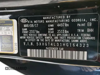 2017 Kia Optima LX z VIN 5XXGT4L31HG164323, wystawiony jako Copart lot #59189335 z przebiegiem 60 354 mil mil oraz Szkoda całkowita • Salvage title. Historia ofert i sprzedaży dostępna na DreamBid. Obrazek 12.