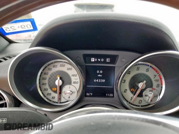 2013 Mercedes-Benz SLK 250 with VIN WDDPK4HA4DF063771, listed as a Copart auction lot 55578295 with 64,339 mi miles and Salvage title. Bid and sale history available at DreamBid. Image 9.