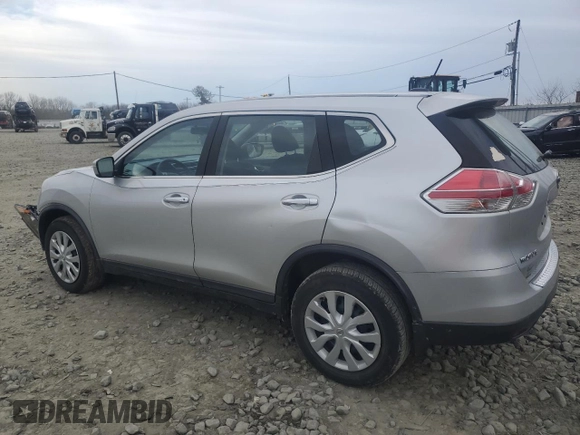 2015 Nissan Rogue S with VIN KNMAT2MV1FP591596, listed as a Copart auction lot 46546605 with 109,497 mi miles and Salvage Title. Bid and sale history available at carsss.com. Image 2.