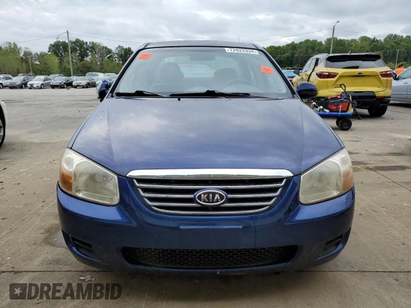 2007 Kia Spectra EX with VIN KNAFE121475440191, listed as a Copart auction lot 72622934 with 127,003 mi miles and Clean Title. Bid and sale history available at carsss.com. Image 5.