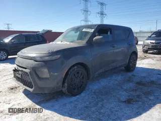 2020 Kia Soul LX with VIN KNDJ23AU3L7727727, listed as a Copart auction lot 45883535 with 35,082 mi miles and Salvage Title. Bid and sale history available at carsss.com. Image 1.