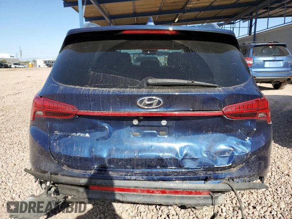 2021 Hyundai Santa Fe SEL with VIN 5NMS64AJ9MH296552, listed as a Copart auction lot 87953715 with 79,186 mi miles and Salvage Title. Bid and sale history available at carsss.com. Image 6.