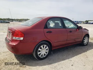 2009 Kia Spectra EX with VIN KNAFE221195634069, listed as a Copart auction lot 46187164 with 180,655 mi miles and Salvage Title. Bid and sale history available at carsss.com. Image 3.