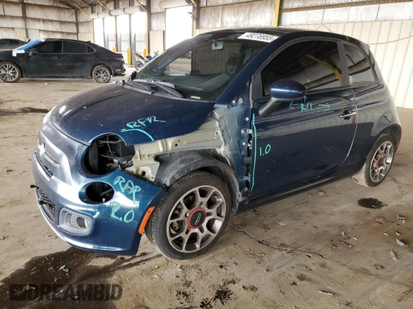 2013 FIAT 500 Sport with VIN 3C3CFFBR8DT514587, listed as a Copart auction lot 49276955 with 68,301 mi miles and Salvage Title. Bid and sale history available at carsss.com. Image 1.