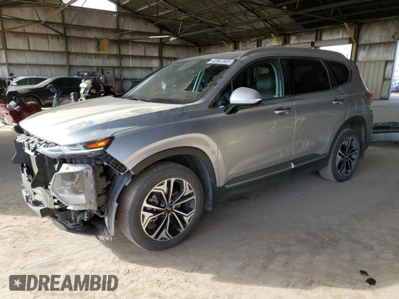 2020 Hyundai Santa Fe SEL with VIN 5NMS3CAA2LH245556, listed as a Copart auction lot 43567925 with 44,670 mi miles and Salvage Title. Bid and sale history available at carsss.com. Image 1.