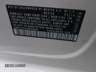 2015 Volkswagen Jetta SE с VIN 3VWD17AJ2FM309891, выставлен на аукционе IAAI как лот 42657281 с пробегом 134 046 миль миль и . История ставок и продаж доступна на DreamBid. Изображение 9.