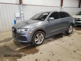 2016 Audi Q3 Premium Plus with VIN WA1EFCFS9GR001016, listed as a Copart auction lot 52300205 with 42,518 mi miles and Salvage Title. Bid and sale history available at carsss.com. Image 1.