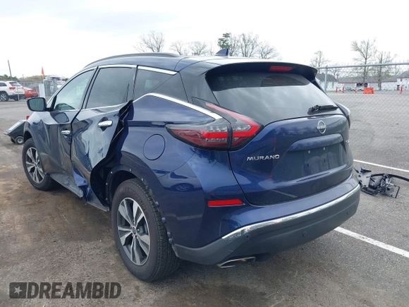 2023 Nissan Murano SV with VIN 5N1AZ2BS8PC112831, listed as a IAAI auction lot 42083553 with 48,834 mi miles and . Bid and sale history available at DreamBid. Image 6.