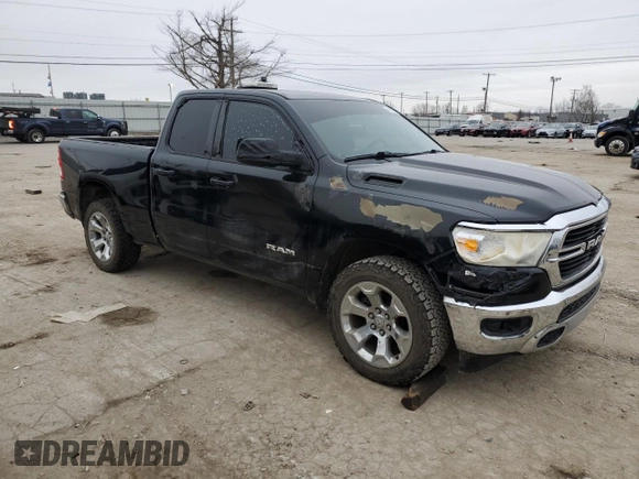 2021 Ram 1500 Big Horn with VIN 1C6SRFBT4MN626238, listed as a Copart auction lot 44009685 with 46,895 mi miles and Salvage Title. Bid and sale history available at carsss.com. Image 4.