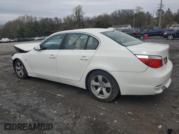 2007 BMW 5 Series 525i with VIN WBANE53507CY04476, listed as a Copart auction lot 51650105 with Not Provided miles and Salvage Title. Bid and sale history available at carsss.com. Image 2.
