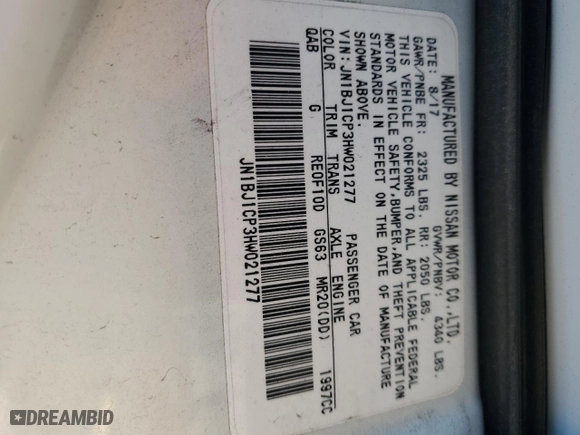 2017 Nissan Rogue Sport SV with VIN JN1BJ1CP3HW021277, listed as a Copart auction lot 82535504 with 92,687 mi miles and Salvage Title. Bid and sale history available at carsss.com. Image 14.