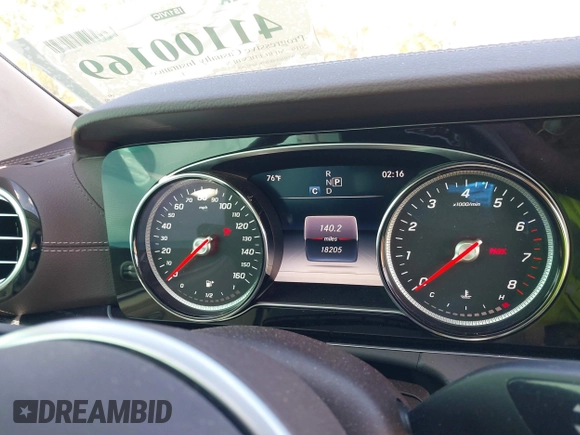 2019 Mercedes-Benz E-Class E 300 with VIN WDDZF4KB4KA686266, listed as a IAAI auction lot 41100169 with 18,205 mi miles. Bid and sale history available at carsss.com. Image 15.