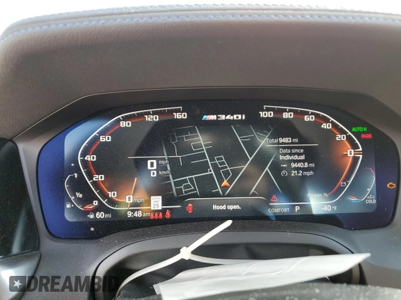 2021 BMW 3 Series M340i with VIN 3MW5U7J00M8B95124, listed as a Copart auction lot 64953032 with 9,483 mi miles and . Bid and sale history available at DreamBid. Image 8.