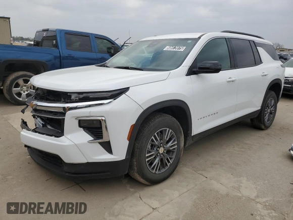 2025 Chevrolet Traverse FWD LT with VIN 1GNERGRS1SJ125571, listed as a Copart auction lot 50612075 with 7,825 mi miles and Clean title. Bid and sale history available at DreamBid. Image 1.