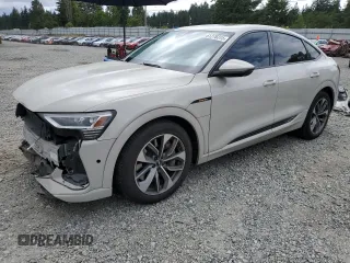 2021 Audi e-tron Sportback Premium Plus with VIN WA12AAGE3MB000740, listed as a Copart auction lot 61276315 with 51,527 mi miles and Salvage title. Bid and sale history available at DreamBid. Image 1.