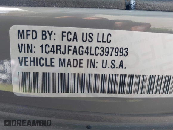 2020 Jeep Grand Cherokee North с VIN 1C4RJFAG4LC397993, выставлен на аукционе IAAI как лот 42390213 с пробегом 51 236 миль миль и . История ставок и продаж доступна на DreamBid. Изображение 9.