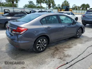 2015 Honda Civic EX with VIN 19XFB2F86FE008181, listed as a Copart auction lot 55207415 with 131,178 mi miles and Salvage Title. Bid and sale history available at DreamBid. Image 3.