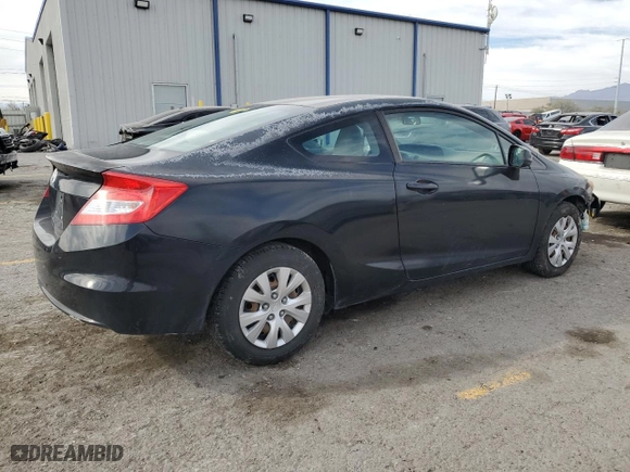 2012 Honda Civic Cpe LX with VIN 2HGFG3A56CH542707, listed as a Copart auction lot 43611665 with 76,377 mi miles and Salvage Title. Bid and sale history available at carsss.com. Image 3.