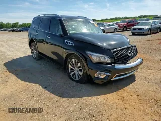 2017 Infiniti QX80 with VIN JN8AZ2NF8H9645395, listed as a Copart auction lot 57161274 with 0 mi miles and Salvage Title. Bid and sale history available at carsss.com. Image 11.
