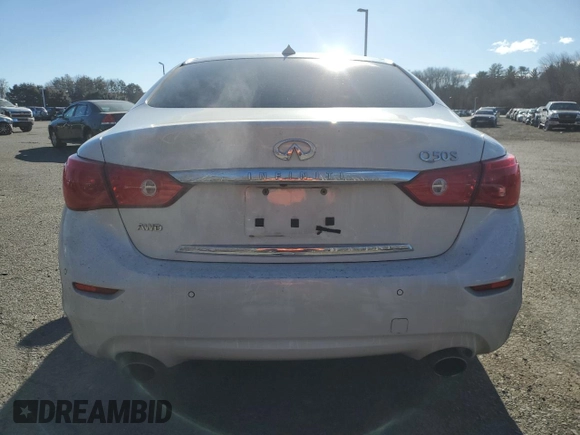 2017 Infiniti Q50 3.0t Sport with VIN JN1EV7AR6HM834858, listed as a Copart auction lot 88754935 with 144,118 mi miles and Salvage Title. Bid and sale history available at carsss.com. Image 6.