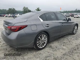 2021 Infiniti Q50 Luxe with VIN JN1EV7BP3MM702065, listed as a Copart auction lot 59577685 with 75,570 mi miles and Salvage title. Bid and sale history available at DreamBid. Image 3.