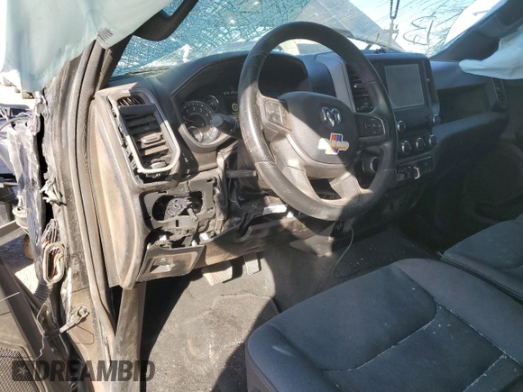2024 Ram 1500 Tradesman with VIN 1C6SRECG8RN205674, listed as a Copart auction lot 88942195 with 21,121 mi miles and Salvage title. Bid and sale history available at DreamBid. Image 8.