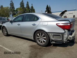 2008 Lexus LS 460 with VIN JTHBL46FX85082710, listed as a Copart auction lot 64857025 with 124,531 mi miles and Salvage title. Bid and sale history available at DreamBid. Image 2.