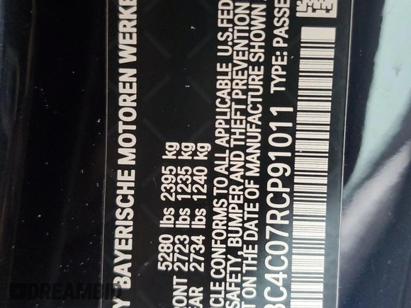 2024 BMW 8 Series M850i xDrive with VIN WBABC4C07RCP91011, listed as a Copart auction lot 42949665 with Not Provided miles and Salvage Title. Bid and sale history available at DreamBid. Image 14.