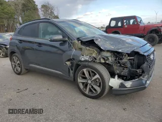 2019 Hyundai Kona Ultimate with VIN KM8K5CA59KU267182, listed as a Copart auction lot 41383395 with 50,531 mi miles and Salvage Title. Bid and sale history available at carsss.com. Image 4.