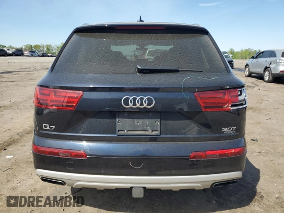 2017 Audi Q7 Premium Plus with VIN WA1LABF72HD053565, listed as a Copart auction lot 53044095 with 58,753 mi miles and Salvage Title. Bid and sale history available at DreamBid. Image 6.