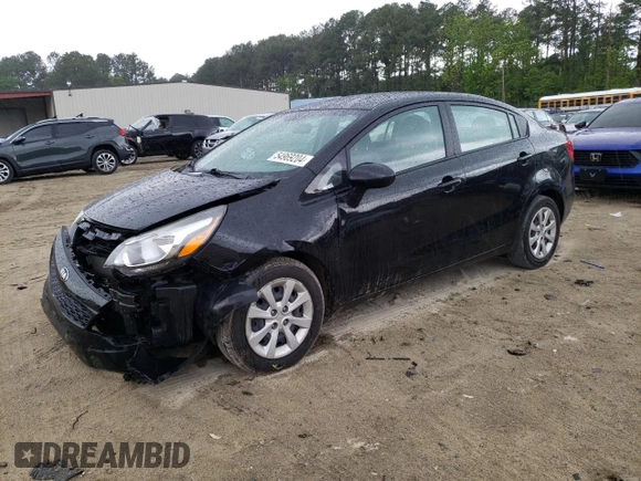 2015 Kia Rio LX with VIN KNADM4A36F6461146, listed as a Copart auction lot 54969204 with 74,501 mi miles and Salvage Title. Bid and sale history available at carsss.com. Image 1.