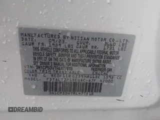 2024 Nissan Kicks SR with VIN 3N1CP5DV7RL477815, listed as a IAAI auction lot 41711502 with 17,198 mi miles and . Bid and sale history available at DreamBid. Image 9.