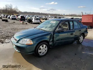 1997 Honda Civic LX with VIN 2HGEJ6672VH580933, listed as a Copart auction lot 49885485 with 70,063 mi miles and Salvage Title. Bid and sale history available at carsss.com. Image 1.