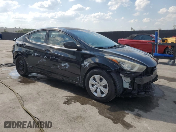 2016 Hyundai Elantra SE with VIN 5NPDH4AEXGH678344, listed as a Copart auction lot 57878685 with Not provided miles and Salvage title. Bid and sale history available at DreamBid. Image 4.