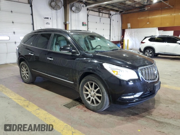 2017 Buick Enclave Leather with VIN 5GAKVBKD7HJ117975, listed as a Copart auction lot 54168815 with 126,300 mi miles and Salvage Title. Bid and sale history available at DreamBid. Image 4.