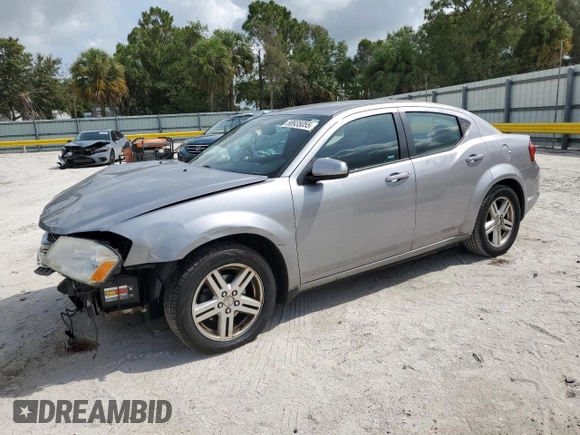 2013 Dodge Avenger SXT with VIN 1C3CDZCB4DN689363, listed as a Copart auction lot 58935055 with 141,536 mi miles and Salvage title. Bid and sale history available at DreamBid. Image 1.