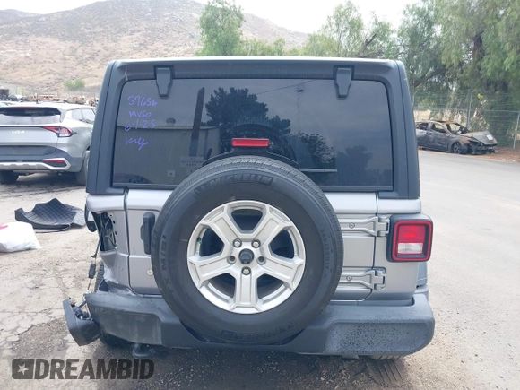 2018 Jeep Wrangler Unlimited Sport S with VIN 1C4HJXDN5JW145340, listed as a IAAI auction lot 42420695 with 92,500 mi miles and . Bid and sale history available at DreamBid. Image 16.