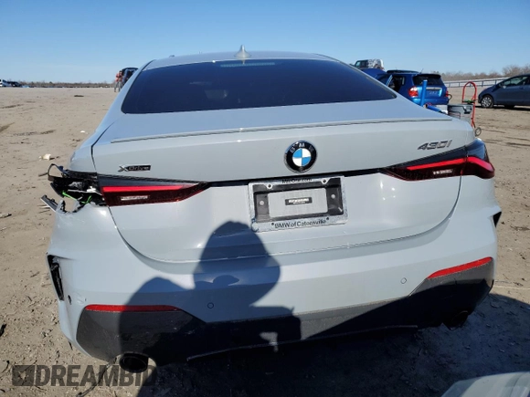 2022 BMW 4 Series 430i xDrive with VIN WBA73AP02NCJ68162, listed as a Copart auction lot 45458055 with 39,223 mi miles and Salvage Title. Bid and sale history available at DreamBid. Image 6.