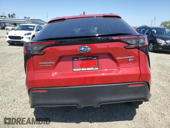 2024 Subaru Solterra Limited with VIN JTMABABA8RA082657, listed as a Copart auction lot 49820655 with 9,562 mi miles and Salvage title. Bid and sale history available at DreamBid. Image 6.