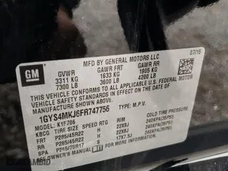 2015 Cadillac Escalade Luxury with VIN 1GYS4MKJ6FR747756, listed as a Copart auction lot 45277434 with 26,897 mi miles. Bid and sale history available at carsss.com. Image 14.