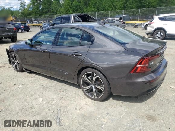 2024 Volvo S60 Ultimate Dark Theme with VIN 7JRL12TM4RG313644, listed as a Copart auction lot 55887415 with 10,606 mi miles and Salvage title. Bid and sale history available at DreamBid. Image 2.