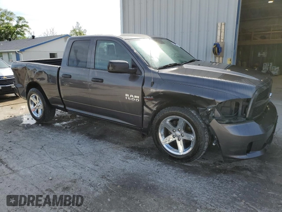 2018 Ram 1500 Express with VIN 1C6RR7FT5JS189393, listed as a Copart auction lot 54174525 with 257,317 mi miles and Salvage title. Bid and sale history available at DreamBid. Image 4.