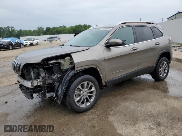 2019 Jeep Cherokee Latitude Plus with VIN 1C4PJMLN0KD384738, listed as a Copart auction lot 60099805 with 52,073 mi miles and Salvage title. Bid and sale history available at DreamBid. Image 1.