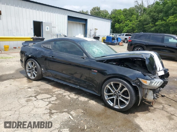 2016 Ford Mustang V6 with VIN 1FA6P8AM2G5246041, listed as a Copart auction lot 57300875 with 134,553 mi miles and Salvage title. Bid and sale history available at DreamBid. Image 4.