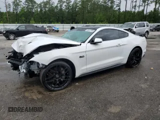2018 Ford Mustang GT with VIN 1FA6P8CF1J5125457, listed as a Copart auction lot 55941745 with 55,157 mi miles and Salvage title. Bid and sale history available at DreamBid. Image 1.