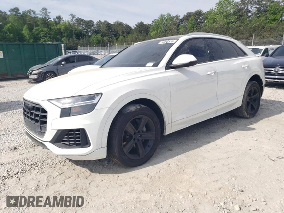 2019 Audi Q8 Premium z VIN WA1AVAF1XKD013310, wystawiony jako Copart lot #54313555 z przebiegiem 92 901 mil mil oraz Nie do naprawy • Non repairable. Historia ofert i sprzedaży dostępna na DreamBid. Obrazek 1.