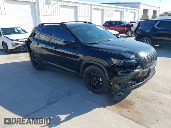 2023 Jeep Cherokee Altitude Lux with VIN 1C4PJMMB9PD100437, listed as a IAAI auction lot 41682945 with 47,428 mi miles. Bid and sale history available at carsss.com. Image 1.